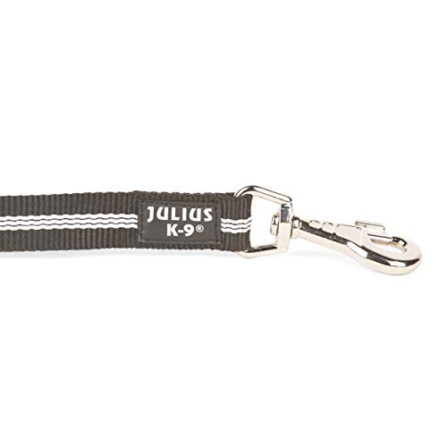 Julius-K9 214-NL-3 Correa Tubular de IDC sin Asa, 3 M x 25 mm, Negro