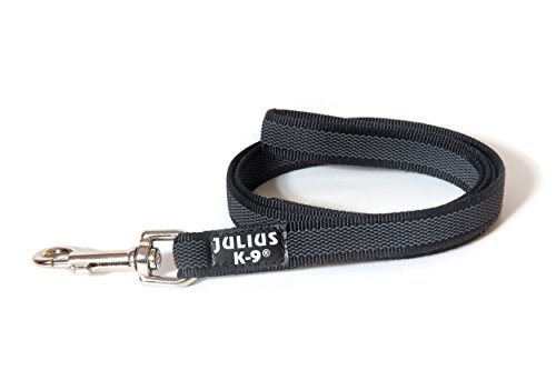 Julius-K9 Correa, Negro-Gris, 2 cm