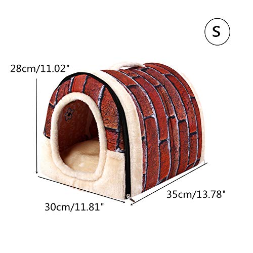 JZTRADING Cama Gato Cueva Camas para Perros Perro de la Comodidad de la Cama De Peluche Cama del Perro Perro sofá Cama Cama de Veterinario para Perros Vintage