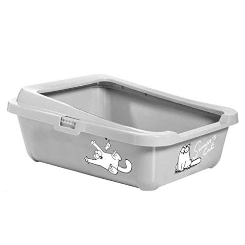 Karlie Simon 's Cat 51756 Cat Litter Caja 43 cm x 32 cm x 16 cm, Color Gris