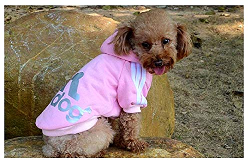 KIRALOVE Disfraz de Sudadera - Camisa - Camiseta - Rosa - Capucha - adidog - Perro - XL - Disfraces - Carnaval de Halloween - Idea de Regalo Original