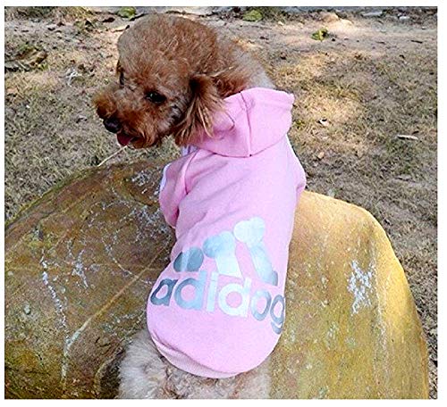 KIRALOVE Disfraz de Sudadera - Camisa - Camiseta - Rosa - Capucha - adidog - Perro - XL - Disfraces - Carnaval de Halloween - Idea de Regalo Original