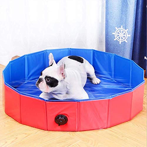 KJRJTC Plegable for Mascotas Bañera for Grandes o Medianas Perros al Aire Libre Piscina de PVC Baño de hidromasaje Piscina for niños for Perros y Gatos, y los niños