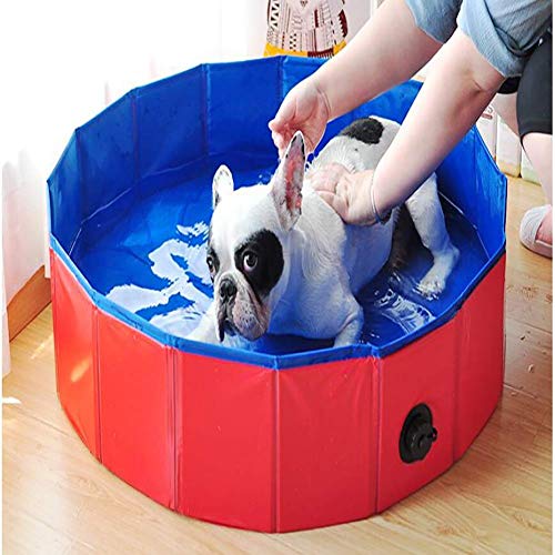 KJRJTC Plegable for Mascotas Bañera for Grandes o Medianas Perros al Aire Libre Piscina de PVC Baño de hidromasaje Piscina for niños for Perros y Gatos, y los niños