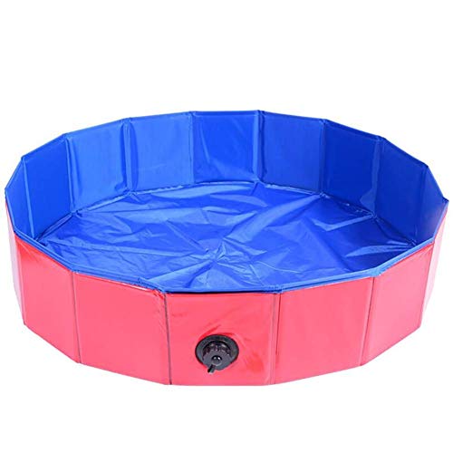 KJRJTC Plegable for Mascotas Bañera for Grandes o Medianas Perros al Aire Libre Piscina de PVC Baño de hidromasaje Piscina for niños for Perros y Gatos, y los niños