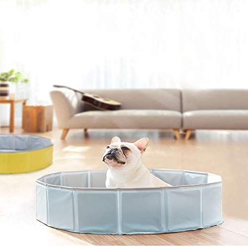 KJRJTC Portable del Perro Piscina, Plegable de baño de hidromasaje, Interior y Exterior Plegable a Prueba de Fugas del Gato del Perro Mascota SPA, Mediano y pequeño tamaño de un Perro