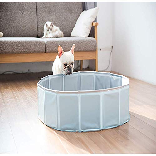 KJRJTC Portable del Perro Piscina, Plegable de baño de hidromasaje, Interior y Exterior Plegable a Prueba de Fugas del Gato del Perro Mascota SPA, Mediano y pequeño tamaño de un Perro