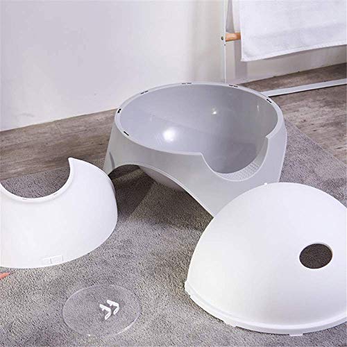 KOIUJ Camas de Animales domésticos casa escondida Cama Box recinto Cerrado Ruta de Caja de Arena for Gatos Muebles Perros Grandes (Color: Blanco)