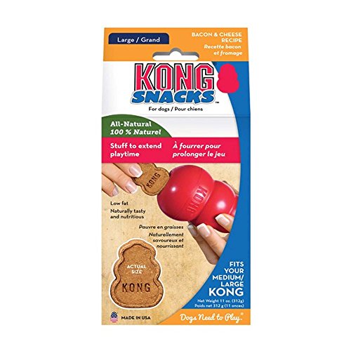 KONG - Snacks™ - Golosinas perro - Galletas de beicon y queso - Grande (ideal para juguetes KONG)