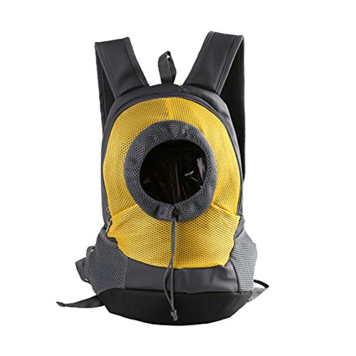 KunLS Transportin De Viaje para Perros Transportin Gato Transportin Perro Portátil De Transporte De Mascotas Cachorro Portador Perro Mochila Portaperros para Perros Medianos Yellow,s