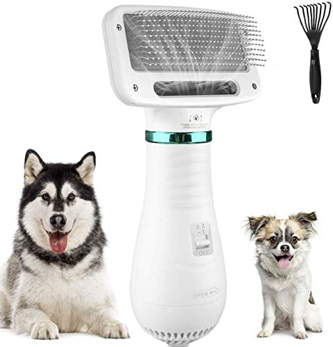 Kupet Cepillo y Secador para Perros y Gatos, Secador de Pelo para Perro Temperatura Ajustable