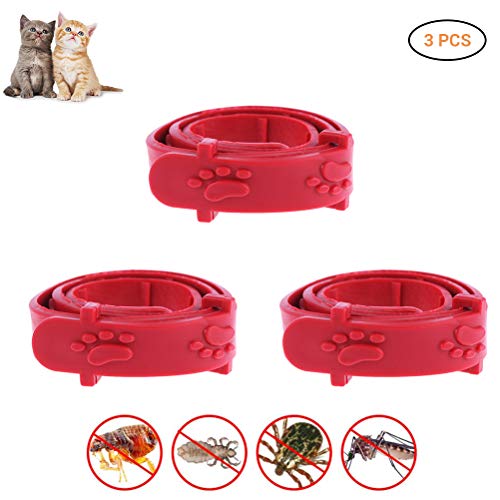 Kylewo Collar de garrapatas para Perros y Gatos Collar de garrapatas Collar de prevención de pulgas y garrapatas, 8 Meses de protección: Ajustable para Mascotas pequeñas y Medianas