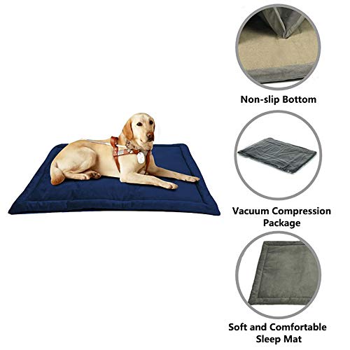 laamei Colchoneta Antideslizante para Mascota Perro Gato Cojín Alfombra Suave de Cama Plegable Anti-Suciedad Acolchada Manta Térmica para Perros Mascotas