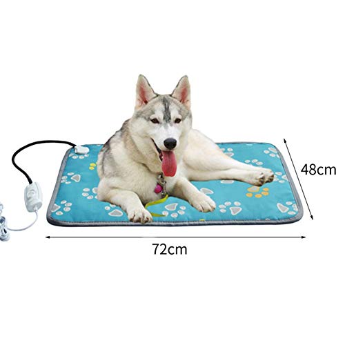 Lanafall 100% Seguro del Animal doméstico del Gato del Perro eléctrico Placa Térmica Mat Calentamiento Impermeable con Cable de Acero Resistente Chew Enchufe de EE.UU,48cm*72cm