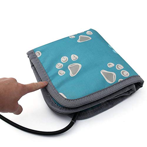 Lanafall 100% Seguro del Animal doméstico del Gato del Perro eléctrico Placa Térmica Mat Calentamiento Impermeable con Cable de Acero Resistente Chew Enchufe de EE.UU,48cm*72cm