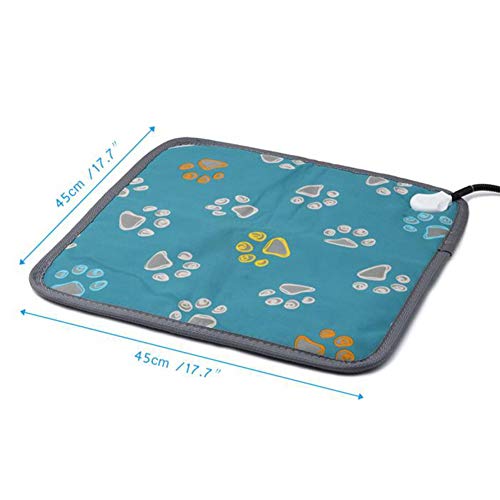 Lanafall 100% Seguro del Animal doméstico del Gato del Perro eléctrico Placa Térmica Mat Calentamiento Impermeable con Cable de Acero Resistente Chew Enchufe de EE.UU,45cm*45cm