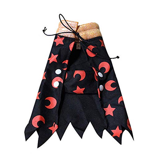 Lanlan Ting Halloween Bruja Capa Ropa Perro Gato Invierno, Mascota Cosplay Fiesta Divertido Disfraces Sudaderas Suéter Vestido para pequeños Animal Accesorios (L)