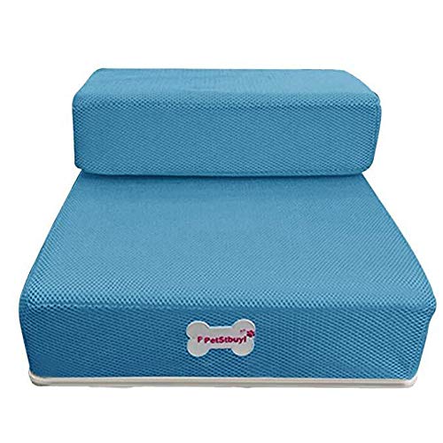 LANSKIRT Escaleras para Perros, Cama para Perros 2 Pasos Escalera de Rampa para Perros con Cremallera Escalera Perro Rampas para Perros Escalera Pequeña