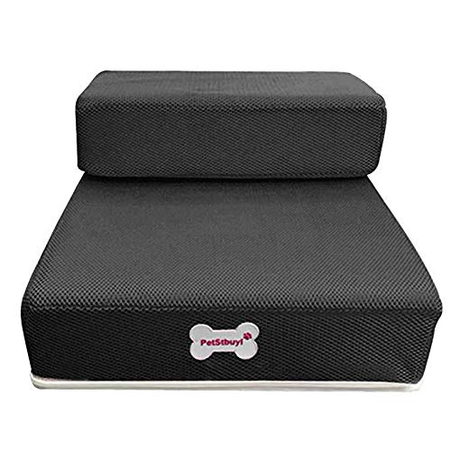 LANSKIRT Escaleras para Perros, Cama para Perros 2 Pasos Escalera de Rampa para Perros con Cremallera Escalera Perro Rampas para Perros Escalera Pequeña