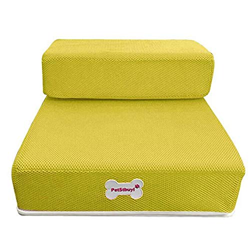 LANSKIRT Escaleras para Perros, Cama para Perros 2 Pasos Escalera de Rampa para Perros con Cremallera Escalera Perro Rampas para Perros Escalera Pequeña