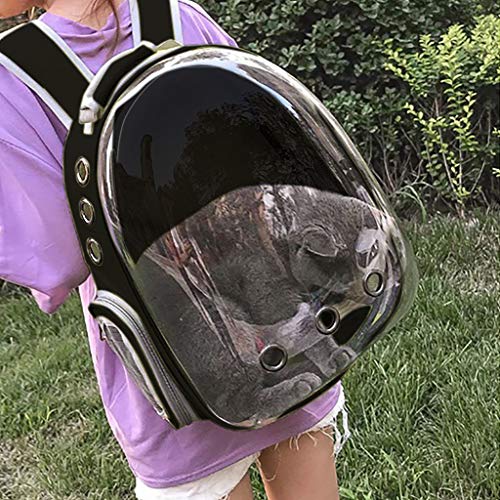 LANSKIRT Mochila Perro, Sling Bolsa para Mascota Perro y Gato Bolsos Pequeños Porta Perros Bolsos Mochila Transpirable con Cápsula Espacial