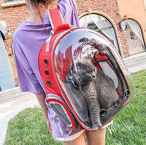 LANSKIRT Mochila Perro, Sling Bolsa para Mascota Perro y Gato Bolsos Pequeños Porta Perros Bolsos Mochila Transpirable con Cápsula Espacial