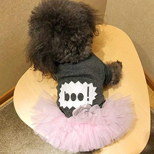 LANSKIRT Ropa Perro Pequeño Falda de Mascota Vestido de Princesa Perro de Peluche Jersey Cómoda Camisas Deportiva Informal Abrigos