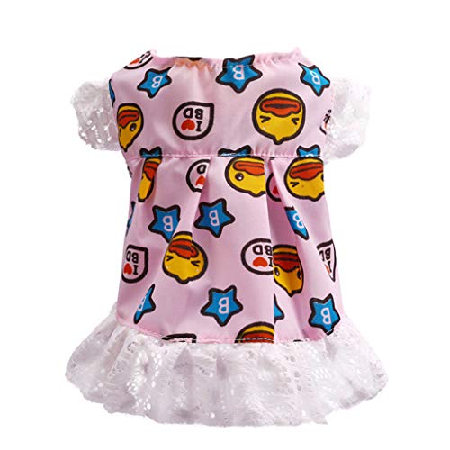 LANSKIRT Ropa Perro Pequeño Falda de Mascota Vestido de Princesa Perro de Peluche Jersey Cómoda Camisas Deportiva Informal Abrigos