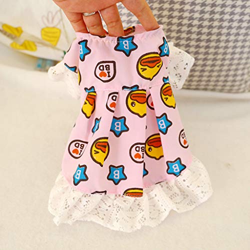 LANSKIRT Ropa Perro Pequeño Falda de Mascota Vestido de Princesa Perro de Peluche Jersey Cómoda Camisas Deportiva Informal Abrigos