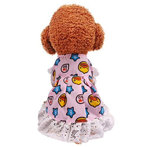 LANSKIRT Ropa Perro Pequeño Falda de Mascota Vestido de Princesa Perro de Peluche Jersey Cómoda Camisas Deportiva Informal Abrigos