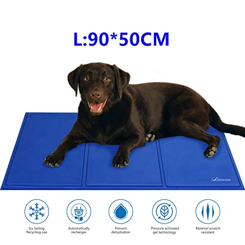 Lauva Alfombra Fresca para Perros, Alfombrillas de Células de Gel para Perros, para Camas 36" X 20"(50X 90 cm)