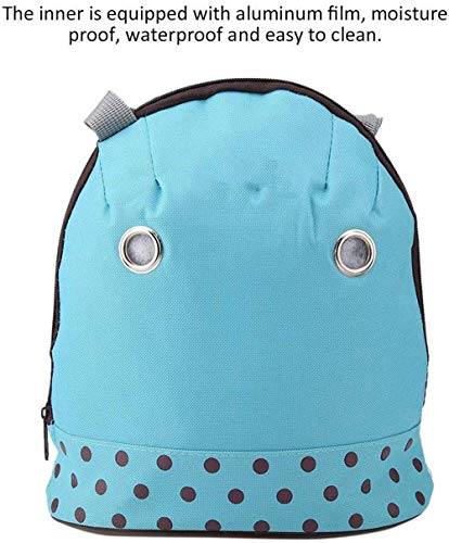 LBSX Mascota hámster el morral de hámster Rata Erizo Impermeable Saco de Dormir Conejo portátil de Viaje saliente Bolsos Mochila con película de Aluminio (Azul)