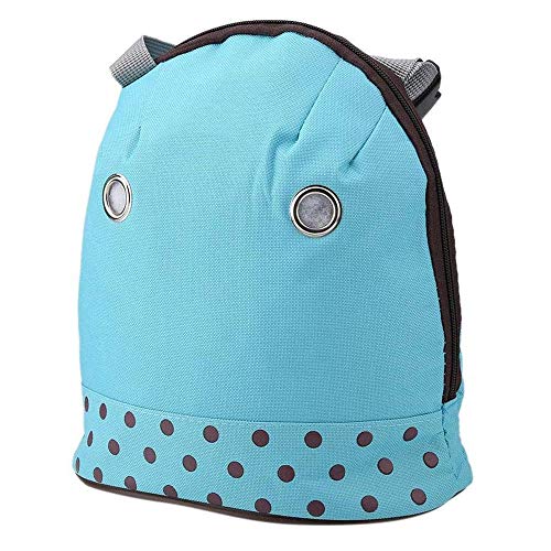 LBSX Mascota hámster el morral de hámster Rata Erizo Impermeable Saco de Dormir Conejo portátil de Viaje saliente Bolsos Mochila con película de Aluminio (Azul)