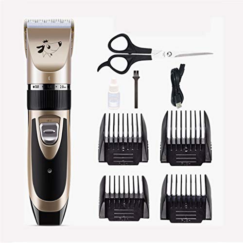 LBWNB Bajo Ruido Pet Hair Clippers Profesional Pet Grooming Clippers Recargables Admiten Piel del Pelo Trimmer Set