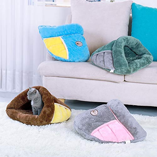 Leedy - Cama para Mascotas, diseño de caseta de Gato, tamaño pequeño, Mediano, Lavable, para Gatos