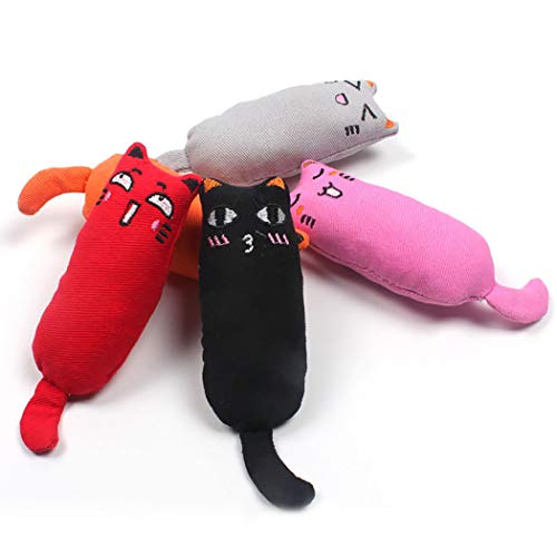 Legendog Juguetes para Gatos, Juguete Interactivo para Gatos con Plumas para Kitty (5-Pcs Hierba gatera)