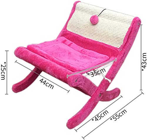 Leilims Cama del Gato del Gato del Animal doméstico Hamaca Silla Rascador Salón Gato Rascador Nido elevada del Gato del Gato Camas Manta Plazoleta Camas for Perros Que cuelgan del Gato Sofá