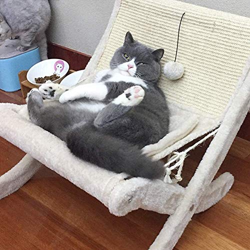 Leilims Cama del Gato del Gato del Animal doméstico Hamaca Silla Rascador Salón Gato Rascador Nido elevada del Gato del Gato Camas Manta Plazoleta Camas for Perros Que cuelgan del Gato Sofá