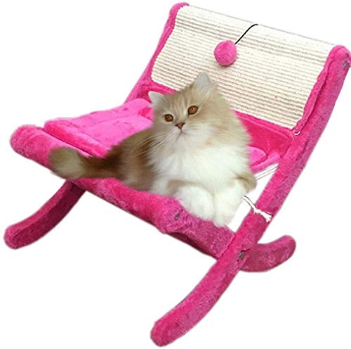 Leilims Cama del Gato del Gato del Animal doméstico Hamaca Silla Rascador Salón Gato Rascador Nido elevada del Gato del Gato Camas Manta Plazoleta Camas for Perros Que cuelgan del Gato Sofá