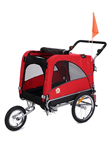 Leonpets 2 en 1 mascotas ajustable transportswagen Remolque de bicicleta 10308 Naranja