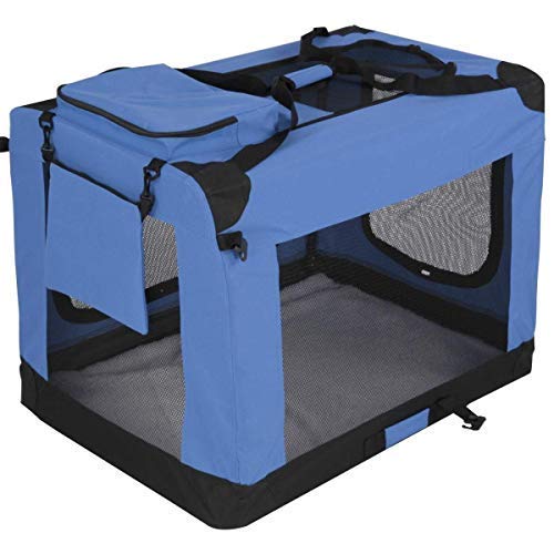 Leopet Transportín Plegable de Tela para Mascotas - Talla y Color a Elegir, Malla Transpirable - Bolsa de Transporte para Animales, Portador de Viaje Parra Perros y Gatos