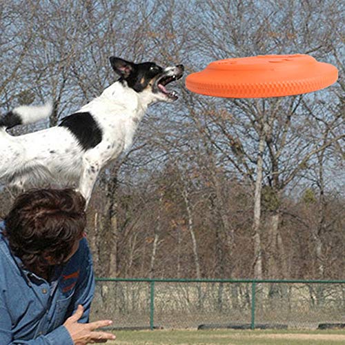 LILIJIA El Frisbee Redondo De Entrenamiento para Mascotas Es Suave Y A Prueba De Mordeduras Y No Daña El Diseño De Flotador Oral De La Mascota, Es Fácil De Limpiar,Rojo,Large