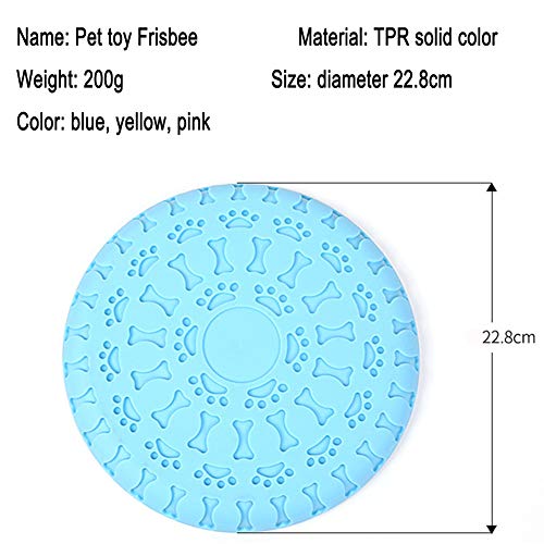 LILIJIA El Frisbee Suave para adiestramiento de Mascotas no daña los Dientes Respetuoso con el Medio Ambiente y Duradero Un patrón de huecograbado multipropósito es Moderno y Hermoso,Azul