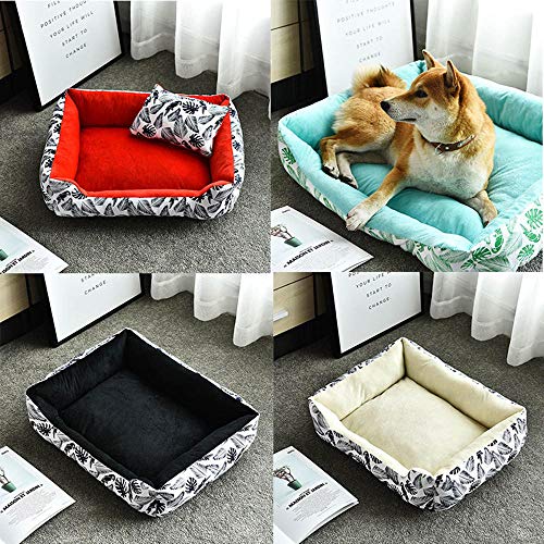 linfenshihoumajing Supercálida Cama para Perros Cesta para Perro Leaves Wind Creative Retro Dog Kennel Cat Teddy Four Seasons Universal Dog Mat Home Pet Supplies-estilo8_70cmx55cmx19cm