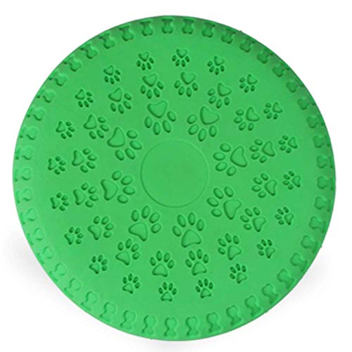 LIPETLI Juguete de Frisbee TPR, Disco de Entrenamiento Deportivo de Goma es Suave y Duradero para Perros Pequeños y Medianos (Colores Aleatorios)