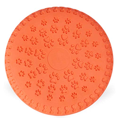 LIPETLI Juguete de Frisbee TPR, Disco de Entrenamiento Deportivo de Goma es Suave y Duradero para Perros Pequeños y Medianos (Colores Aleatorios)