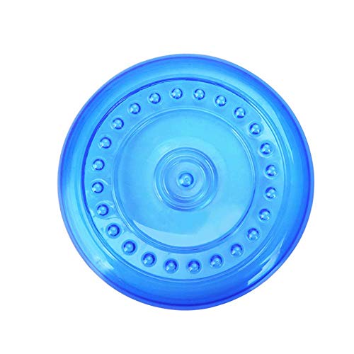 LIPETLI Juguete de Frisbee TPR Sports Toy Frisbee es Suave y Ligero para Perros Medianos y Pequeños,Blue,S