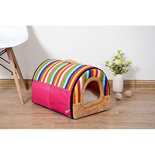 LIUYALE Cama del perro, del tipo de túnel de doble finalidad del perro de la perrera casa del animal doméstico cuatro estaciones universal jerarquía del animal doméstico Carpa desmontable y lavable de