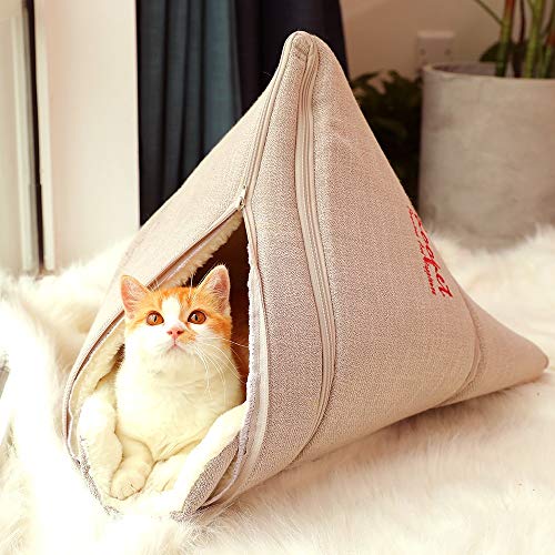 LIUYALE Cama del Perro, Gato del Animal doméstico Bolsa de Dormir Caliente Mat privada Sala Arena for Gatos Perros pequeños Desmontable y Lavable Cuatro Estaciones Universal Gato del Animal doméstico