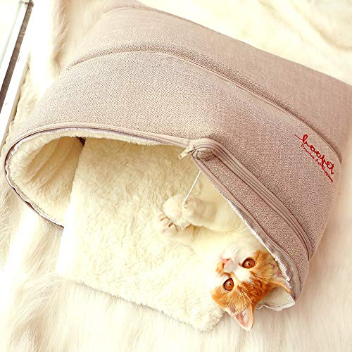 LIUYALE Cama del Perro, Gato del Animal doméstico Bolsa de Dormir Caliente Mat privada Sala Arena for Gatos Perros pequeños Desmontable y Lavable Cuatro Estaciones Universal Gato del Animal doméstico